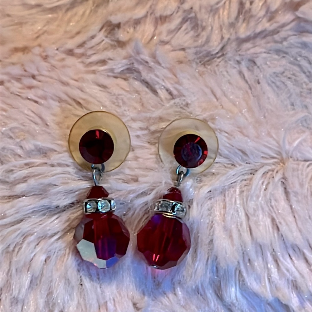 Red Dangle Earrings